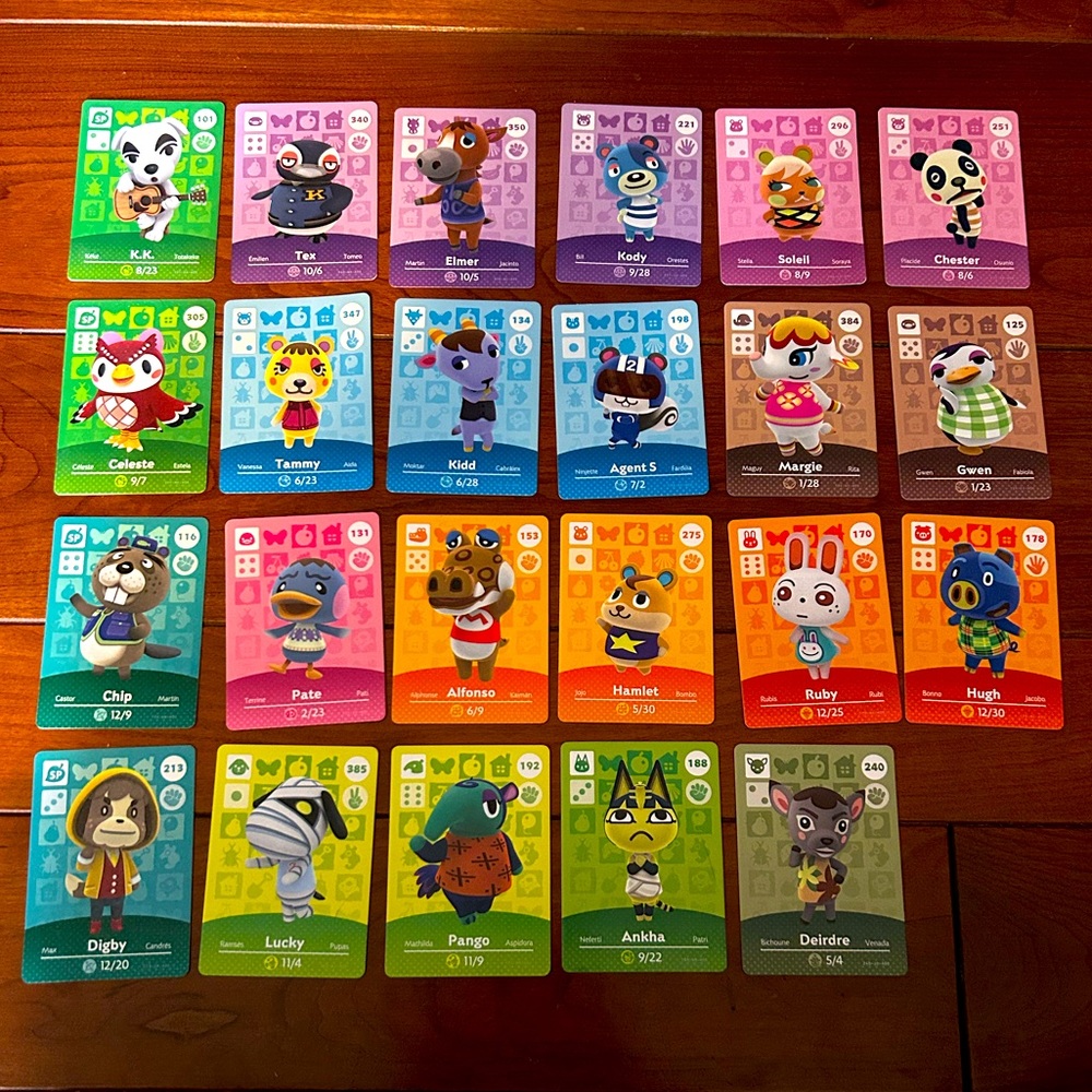 COPY - Nintendo Animal Crossing Amiibo Cards